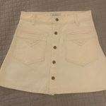 Urban Outfitters Mini Skirt Sz XS White Denim Snap Closure Y2K Casual Twee Photo 2
