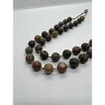 Chicos Double String Fashion Beaded Earthtones Necklace Extender Chain C…‎ Photo 1