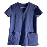 FIGS  V-Neck Blue Casma Medical Nurse Doctor Hospital Scrub Top XXS EUC #7753 Photo 0
