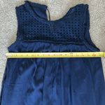 Tommy Bahama  Crinkle Shift Dress Lace Top Lined Summer Dress, Navy, XS, NWT Photo 10