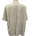 Vintage Napa Valley Embroidered Short Sleeve Button Up Blouse Striped Shirt XL Yellow Photo 8