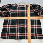 Daniel Cremieux Cremieux Large Plaid Short puff Sleeve Back Button Top Photo 6