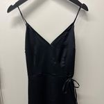 Abercrombie & Fitch Abercrombie Black Silk Wrap Midi Dress Photo 3