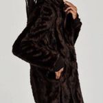 ZARA  OUTWEAR FAUX FUR COAT BROWN BLACK sz M Photo 2