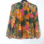 Daniel Rainn  Papaya print pleated boho blouse XS NWT Photo 3