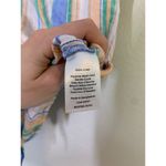 Talbots Orange Blue Stripe Short Sleeve Linen Top Womens M Tie Bottom Beachy Photo 5