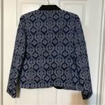 QMack Brocade Floral Tuxedo Blazer Blue Size 4 Photo 3