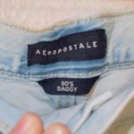Aeropostale AERO Light Wash Denim Distressed High Rise 90s Baggy Straight Jeans Photo 3