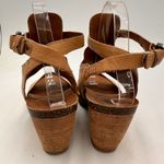 OTBT  Brown Leather Lee Heeled Sandals Size 7.5 Photo 3