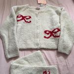 Lacemade Strawberry Young Sister Knit Cardigan Set White Size L Photo 0
