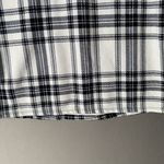 Free Kisses sz S black white plaid blouse Photo 2