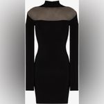 Mugler Black Mesh Panel Dress Size L Photo 3