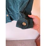 Aerie Ribbed Corduroy Jacket Long Sleeve Button Front Green Women's Size Medium Photo 8