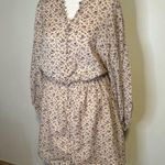 Joie  light pink floral long sleeve peasant dress size S Photo 2