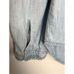 Old Navy  Women's Chambray Button-Up V-Neck Long Sleeve Shirt Denim Blue Medium Photo 4