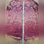 Style & Co Embellished Graphic Pink and Black Patterned Y2K vintage 2000s Blouse Small Photo 8