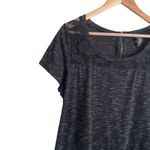 Torrid Women Top L Space Dye Black Lace Bodice Witchy Whimsigoth Y2K Rocker Photo 6