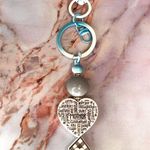 Beautiful Thoughtful Mother Home is Where the Heart is Keychain Blue Photo 1