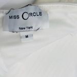 Miss Circle Sayuri Seashell White Stretch Crepe Strapless Top Bandeau Sz Medium Photo 9
