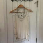 American Eagle Y2K AEO White Beaded Trim Scallop Cami Photo 4