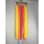 House Of CB Margot Wide Leg Pants Size XS Yellow And Neon Coral Photo 1