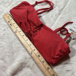 Roxy American Beauty Polka Dot Red Beach Classics Bandeau Swimsuit Bikini Top XS Photo 7