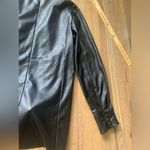 7 For All Mankind  faux leather button up shirt small black Photo 10