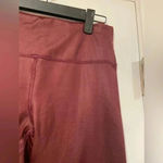Kyodan  Burgundy Shiny Mid Rise Ankle Stretchh Leggings Athletic Wear Yoga Size S Photo 1