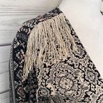 Gimmicks by BKE Buckle Patterned Fringe Western Cropped Blazer Jacket Photo 6