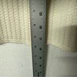 Chaser Shirt Women Size L Ivory Waffle Knit Thermal Button Cuff Tunic Scoop Neck Photo 8
