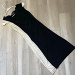 Lauren Ralph Lauren Ruched Dress slinky midi womens Black Cream (size 4) formal Photo 0