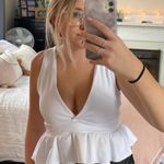 White Peplum Tank Photo 0