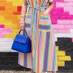 Christopher John Rogers For Target Rainbow Stripe Shirt Dress Red Size 2 Photo 0