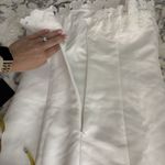 Lulus Unforgettable Icon White Satin Strapless Floral Mini Dress Size Medium NWT Photo 7