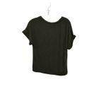 Wantable Forest Green Sweater material short sleeve size medium basics tie front Photo 3