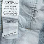 Just Fab Light Wash Denim Belted High Rise Pleated Jean Shorts Stranger Things Photo 5