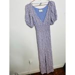Auguste  Purple White Floral Printed Jumpsuit V-Neckline Dean Juliette US 10 Photo 2