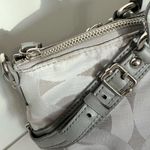 Coach Signature Gray Jacquard Satchel Bag with Leather Trim & Top Zip Photo 7