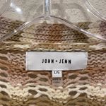 John + Jenn  Julianna striped grandmacore preppy cardigan Size Large EUC Photo 2