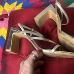 H&M  size 10 soft gold stretchy straps 3 1/2 inch heels Photo 2