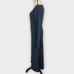Stine Goya Orchid Midi Dress Women's Small Navy Blue Geo Daisy Long Sleeve NWOT Photo 3