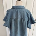Madewell  Linen Blend Shirt Dress Medium Photo 5