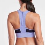 Athleta  | Cross Train Bikini Top Zip Back Periwinkle & Navy Blue Women’s Size M Photo 1