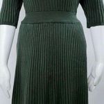 Who What Wear Olive Green Ribbed Dress Photo 0