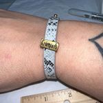 Erimish  Faux‎ Gray Snakeskin Adjustable Leather Bracelet Photo 0