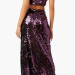 Free People Star Bright Sequin Two-Piece Crop Top & Midi Skirt, Lilac, Sz 4, NWT Photo 2