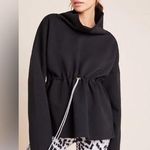 Varley  Barton Sweatshirt Cinch Waist Black Funnel Neck Small Womens Photo 0