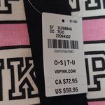 Victoria's Secret  LOGO PINK STRIPED ZIP TOP CANVAS TOTE NEW WITH TAGS Photo 3