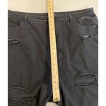 Pretty Little Thing  Pants Womens 18 Black Distressed Jeans 5 Pocket High Rise Photo 4