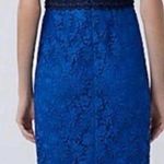 Diane Von Furstenberg  Viera DVF Blue Lace V-Neck Dress 2 Nwt Photo 1